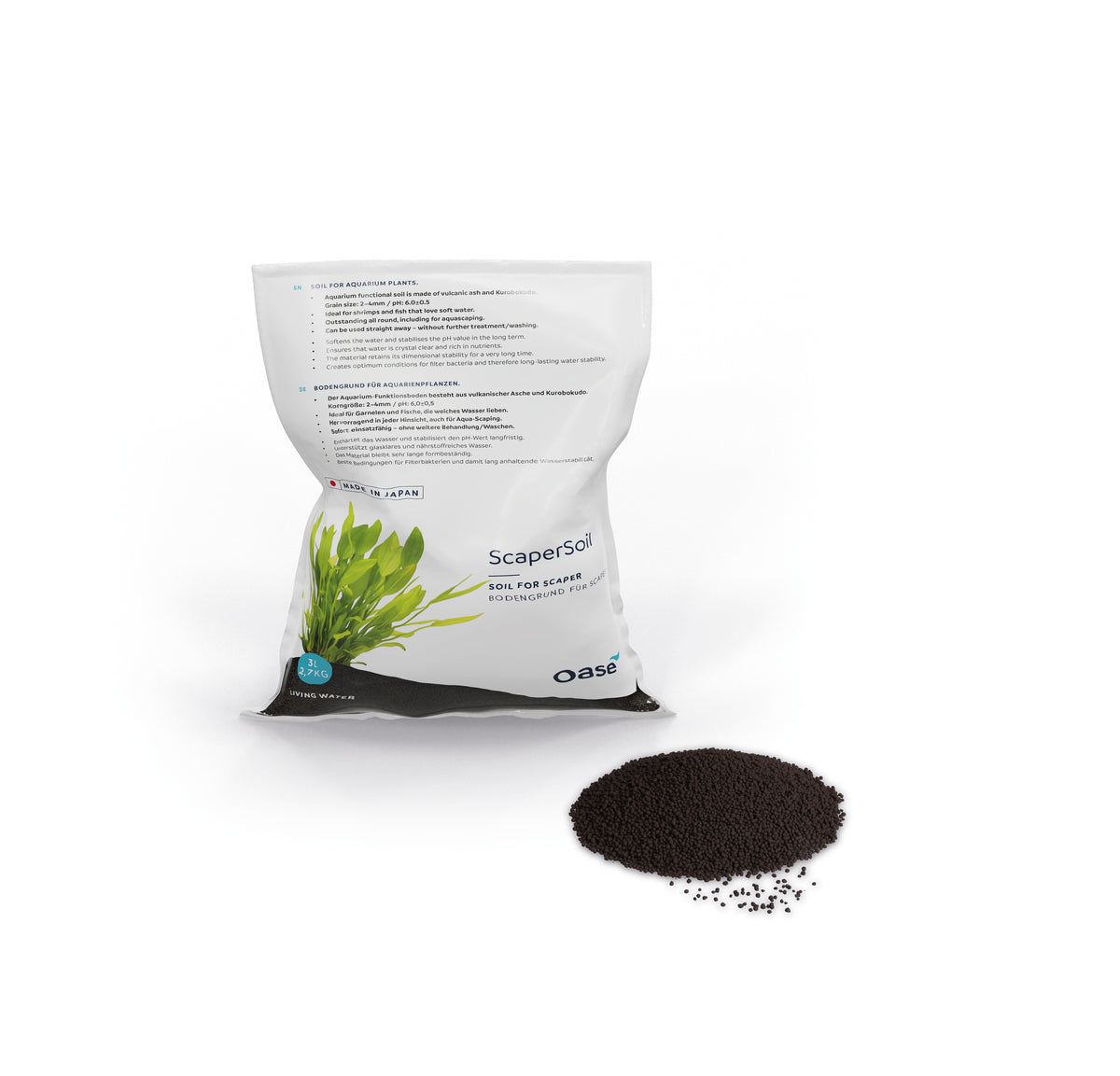 Oase ScaperLine Soil 3 l Nero - Suolo Attivo per Acquario Oase ScaperLine Soil 3 l Nero - Suolo Attivo per Acquario
